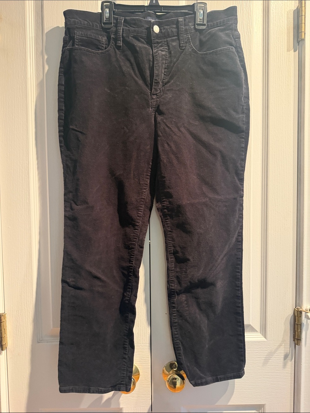 JCREW Women's Black Corduroy Jeans - Classic Straight Fit